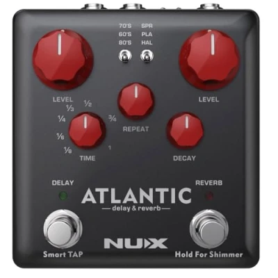 Image of NUX Atlantic Multi Delay and Reverb Effect Pedal with Inside Routing Secondary Effects