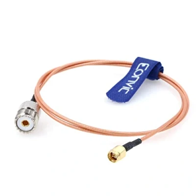Image of EONVIC SMA Male to UHF Female Jumper Cable SO239 RF Coaxial Coax RG316 Extention Pigtail for CB Radio, Handheld Radio Antenna, Applications (50CM)