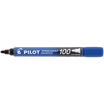 Image of Pilot sca 100 l Pack of 12 Permanent Markers, Conical Tip, Blue