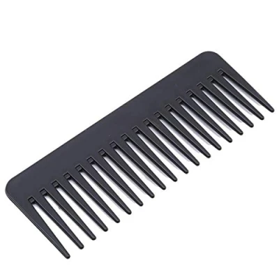 Image of Mytoptrendz® Black Plain Wide Tooth Comb Hair Detangling, No Handle Detangler Styling Anti Static for Long and Curly Afro