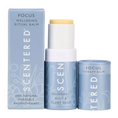 Image of Scentered Aromatherapy Balm Stick, Focus Boost Concentration &amp; Alertness 100% Natural Essential Oil Blend: Peppermint, Cedarwood, Rosemary Mindfulness Gifts for Women Men