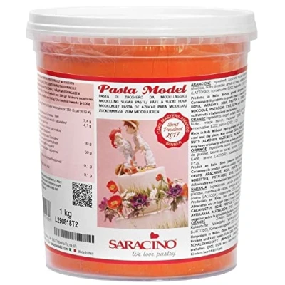 Image of Saracino Sugar Paste Model Orange Modelling 1 kg Gluten Free Made in Italy