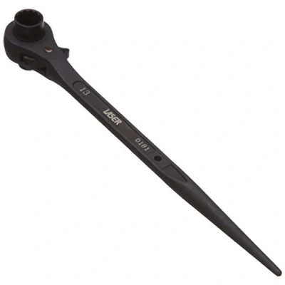 Image of Laser 0181 Ratchet Podger Spanner 10 mm X 13 mm, Black,chrome