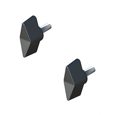 Image of 2X Wing Screw Threaded Bolt Plastic Head M4 M5 M6 Fastener Butterfly Handles KNOB 4MM 5MM 6MM Universal Black (M5x12)