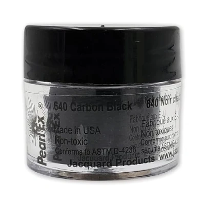 Image of Jacquard Pearl Ex Pigment Powder 3 Grams Carbon Black Loose Mica for Epoxy Resin, Watercolors, Calligraphy Ink &amp; Clay Resin Color