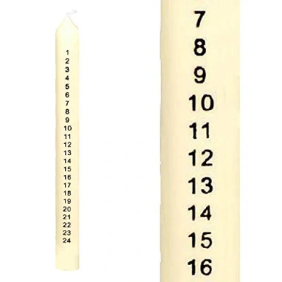 Image of Premier 25cm Christmas Countdown Advent Candle Ivory