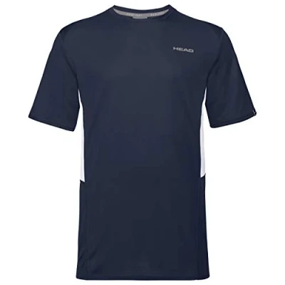 Image of HEAD Kid&#039;s Club Tech Boys T Shirt, White/Dark Blue, X Small