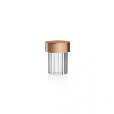 Image of Flos Last Order Fluted Portable Table Lamp Polished Brass