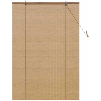Image of vidaXL Window Blinds &amp; Shades Light Brown 100 x 160 cm Bamboo