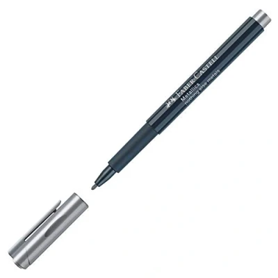 Image of Faber Castell Creative Studio Metallics Marker, Nothing Else Metals, Single For Art, Craft, Drawing, Sketching, Home, School, University, Colouring