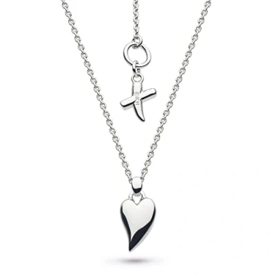 Image of Kit Heath Sterling Silver Desire Kiss Mini Heart Necklace, 17&quot;