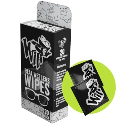 Image of WiPPZ Screen &amp; Lens Wipes Individually Wrapped Disposable Cloth, Glasses Cleaner for Coated Glass, Sunglasses, Spectacles, Camera Lenses, Laptop, Phones Tablets Screens (Pack of 20)