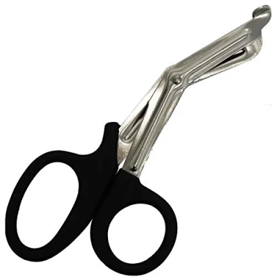 Image of Trauma Shears 7.5&#039;&#039; Stainless Steel Medical Bandage Scissors EMT for Emergency Supplies (Black)
