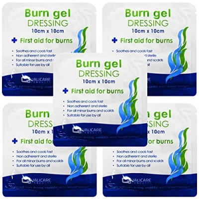 Image of Qualicare Medium Size 10cm x Non Adherent Burns Scalds Dressings 5 Pack
