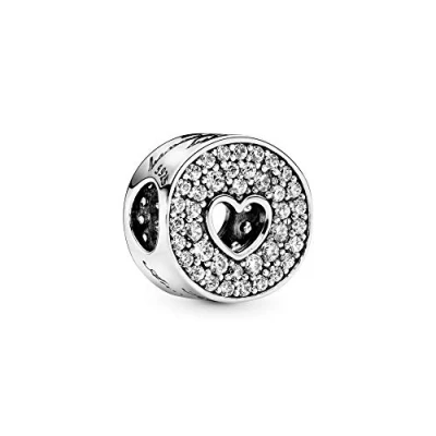 Image of PANDORA 791977CZ Women&#039;s Charm 925 Silver/Zirconia White