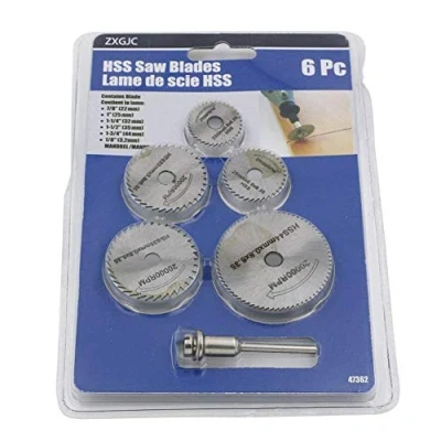 Image of HSS Cutting Discs,6 PCS Metal Discs for Rotary Tool Circular Saw Blades Dremel Drills Wood Glass Stone Mandrel