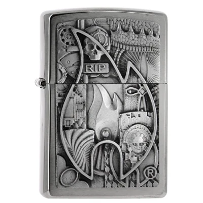 Image of Zippo Lighter, Chrome, Silver, 6 x 4 2 cm
