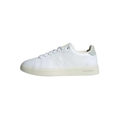 Image of adidas Women&#039;s Advantage Premium Leather Shoes Sneakers, FTWR White/FTWR White/Wonder Silver, 9 UK