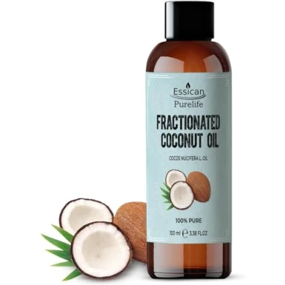 Image of Fractionated Coconut Oil 100ml Carrier for Essential Oil, Skin, Hair Growth &amp; Lip Gloss Use, Oils Mixing