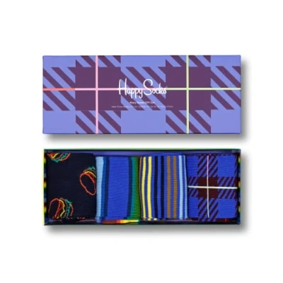 Image of Happy Socks Women&#039;s Navy 4 pack Gift Set Socks, Blue, 7 Apr UK