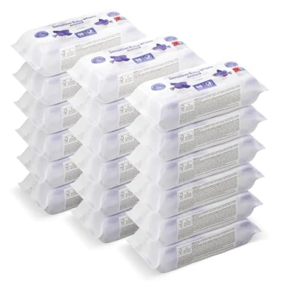 Image of Amazon Brand Mama Bear Sensitive Unscented Baby Wipes, 1008 Count (18 Packs of 56)