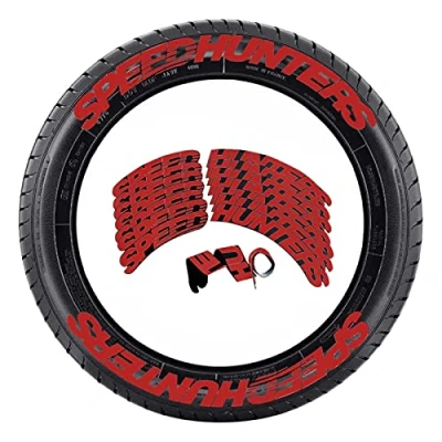Image of A/A Car Tire Stickers, 3D Decals Wheel Stickers Kits Personalized Styling Label Personalized, Universal Tyre Lettering (E)