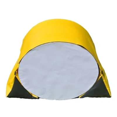 Image of Church Products UK Dog Agility Training Tunnel Sandbags Adjustable (60cm 80cm) Indoor Outdoor Apparatus UV PVC (Yellow/Black) *Tunnel Not Included*