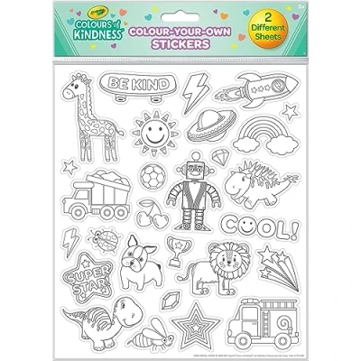 Image of Paper Projects 01.70.42.004 Crayola Colour Includes 2 Sheets of Stickers Perfect for Decoration and Scrapbooking, Cool Time