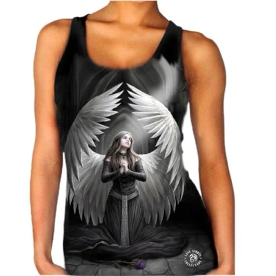 Image of ONLY Love Remains Womens Vest top Official Anne Stokes Merchandise Multicoloured