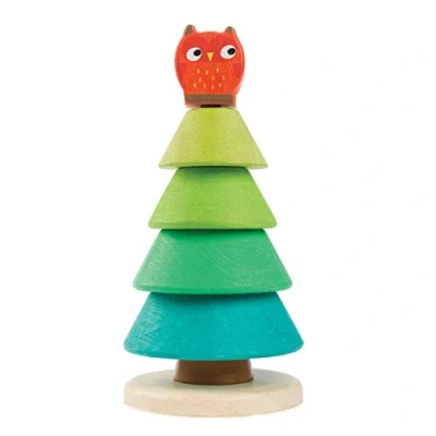 Image of Tender Leaf Toys Stacking Fir Tree Wooden Block Game