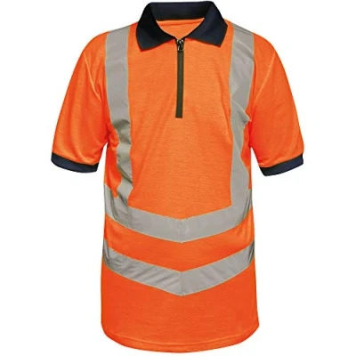 Image of Regatta Professional Hi Vis Quick Drying Polo, Orange/Navy, S