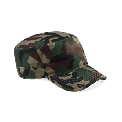 Image of Beechfield Unisex B033 Camo Army Cap, Dark Green, One Size UK
