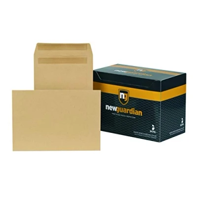 Image of New Guardian L26303 Envelopes Heavyweight Pocket Press Seal Manilla C4 [Pack of 250]