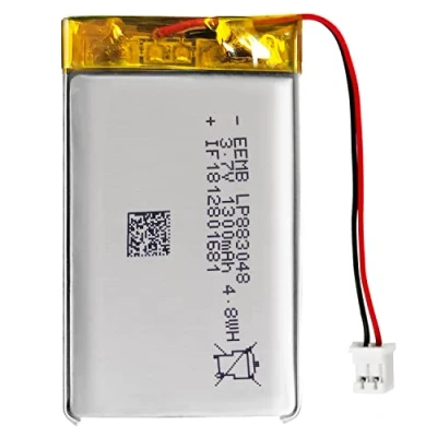 Image of EEMB Lithium Polymer Battery 3.7V 1300mAh 883048 Lipo Rechargeable Pack with wire JST connector confirm device &amp; polarity before purchase