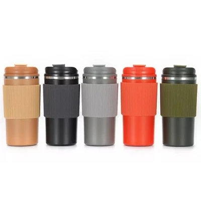 Image of NS Coffee Travel Mugs 450mls/15oz Leakproof lids Stainless Steel Thermal Vacuum Flask Insulated Cups Tumbler BPA Free Easy Clean Reusable for hot and Cold Drinks