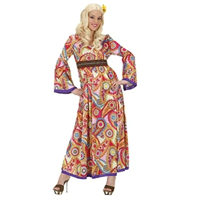 Image of Ladies Hippie Woman Costume Medium UK 10 12 for 60s 70s Hippy Fancy Dress