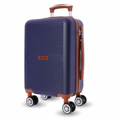 Image of EL CABALLO Cabin Travel Suitcases Suitcase Ryannair 52x35x20 Heavy Duty Aircraft Luggage with TSA Lock, Navy, 20.0 cm x 35.0 52.0 cm,