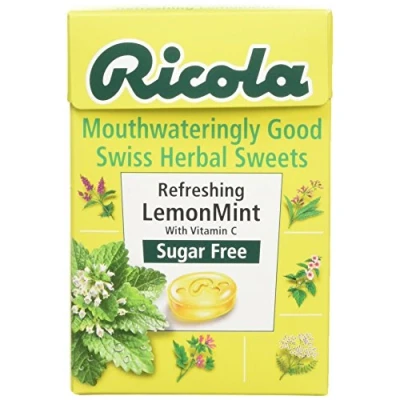 Image of Ricola Lemon Mint Sugar Free Swiss Herb Drops 45 g (Pack of 10)