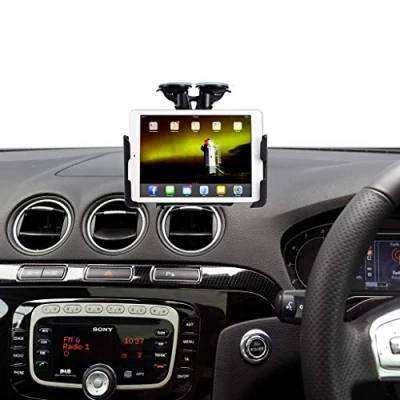 Image of Ultimateaddons® Dual Suction Mount and Car Secure Adjustable Holder Suitable for approx 7 10&quot; Tablet iPad Models