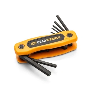 Image of GearWrench 83506 Metric Folding Hex Key Set, 8 Piece Alloy Steel