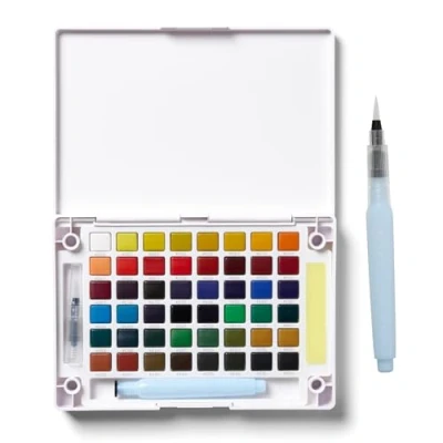 Image of Sakura Koi Water Colors Pocket Field Sketch Box 48 half pans (XNCW48N)