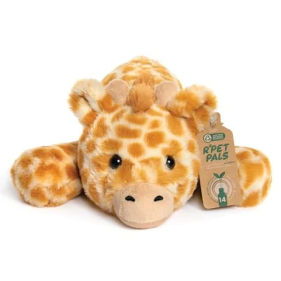 Image of Lesser &amp; Pavey Rpet Pals Gina Laying Giraffe Teddy For Kids Made Up of Recycled Bottles Stuffed Animal Soft Toys Ideal Birthday or Baby Gift