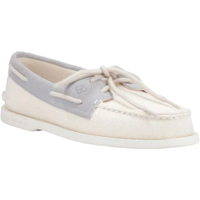 Image of Sperry Authentic Original 2 Eye Seacycled Mens Classic Lace Shoes Tan material_cotton Size UK 6.5