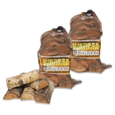 Image of Hardwood Firewood Logs 50L Kiln Dried Ready to Burn Easy for a Long Hot 2 x 25 Litre Nets Hard Wood Weekend Fires Open Fire Pits Burners Log