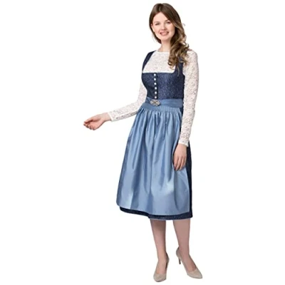 Image of Stockerpoint Women&#039;s Leonora Dirndl Dress, Blue, 6