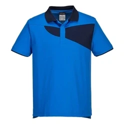 Image of PW2 Polo Shirt Short Sleeve (Blue &amp; Navy) Large