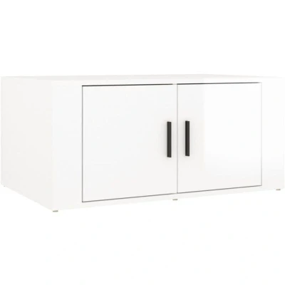 Image of vidaXL Coffee Table High Gloss White 80x50x36 cm Engineered Wood