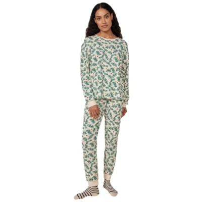Image of Petit Bateau TATILLON women&#039;s Sleepsuits in Green