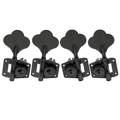Image of Musiclily Pro 2x2 Open Gear Bass Tuners Machine Heads Tuning Keys Pegs for Precision Jazz Bass, Black