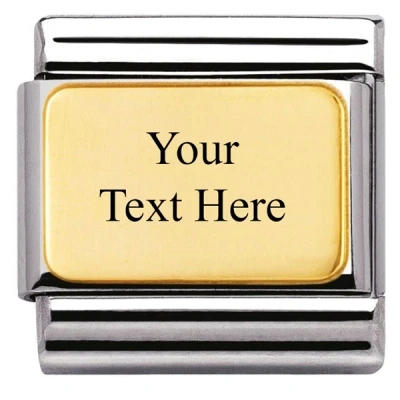 Image of Nomination Gold Plate Engraving Charm